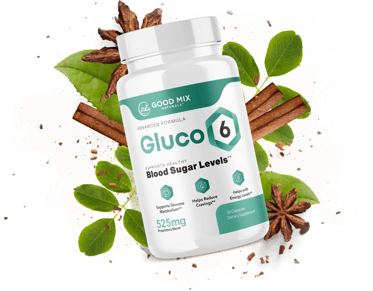 "Gluco6 blood sugar support supplement – natural formula for glucose balance and energy boost."